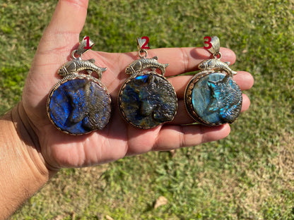 Carved Dog Labradorite Pendant, Tibetan Silver, Natural Stone Jewelry, Pet Lover's  Jewelry, Paw Fashion Jewelry, Dog Memorable Gift