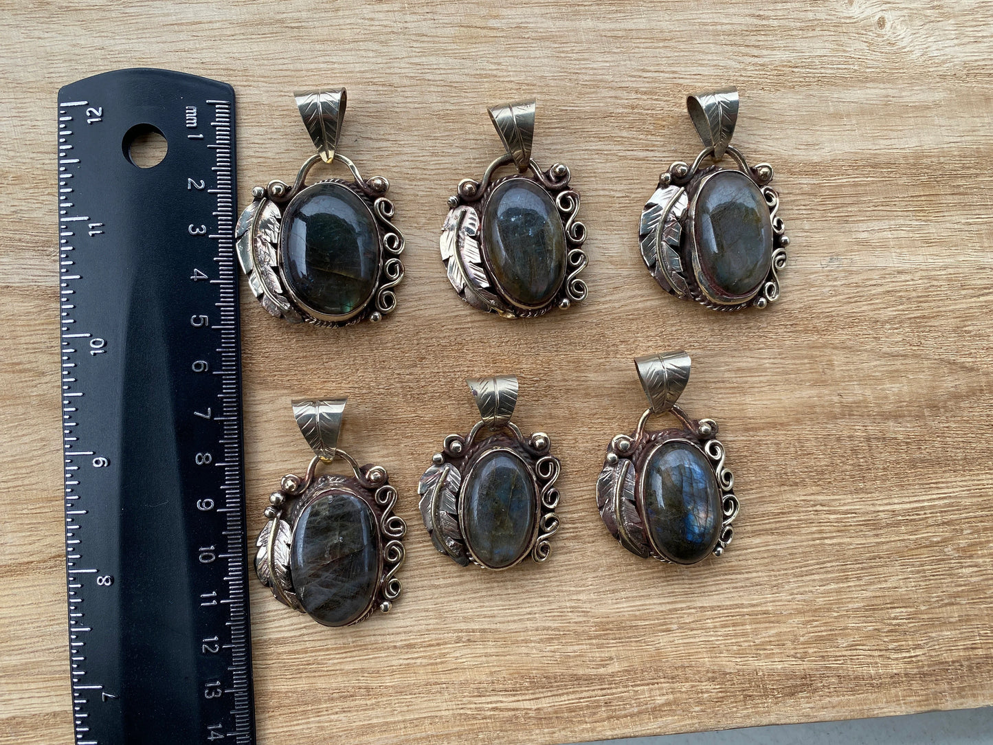 Natural Labradorite Tibetan Silver Pendant with Gemstone, Healing Crystal, Women Jewelry, Birthstone, Ethnic Jewelry, Natural Stone Pendant