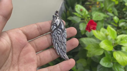 Hand Carved Silver Overlay Horse Pendant, Graceful, Winged Horse, Hammered Jewelry, Brass Pendant, Unisex Jewelry, Daily Wear.