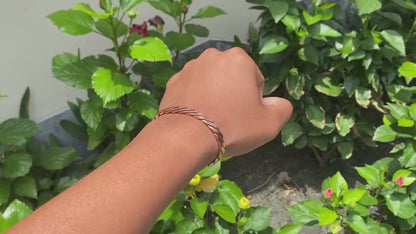 Twisted Pure Copper Bangles, Unisex Bangle, Daily wear Bracelet, Bracelet for Fashion, Healing, meditation, inner peace, Perfect gift idea.