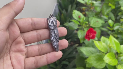 Bear With Two Horses Hand Carved in Silver Overlay Brass Pendant, Pet Lover Jewelry, Animal Lover Jewelry, Animal Pendant, Wildlife Inspired