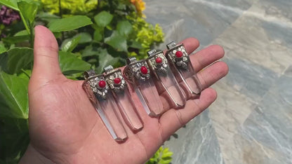 Antique Pointed Pendant: Handcrafted with Coral Adornments, Handmade Pendant, Gift ideas, Unisex Pendant.