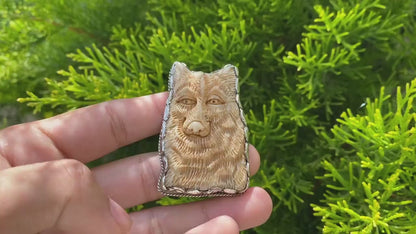Big Adjustable Bone Carved Wolf Head Tibetan Silver Ring | Buffalo Bone Ring, Boho Ring, Large Ring, Gift for Him, Handmade Ring.