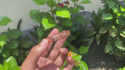 OM carved Copper Bangles, Handmade Bracelet, Healing Bracelet, Adjustable Bangles, Bracelet for Meditation, Bracelet for positivity, Unisex.