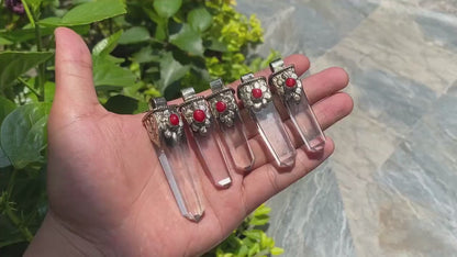 Elegant Handmade Crystal Pendant: Perfect for Daily Wear, Handmade pendant, Hammered Pendant, Antique pendant.