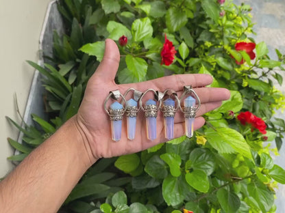 Daily Wear Opalite Pendant: Positivity and Spiritual Balance, Aesthetic Jewelry, Trendy Pendant, Unisex pendant, Perfect for gift.