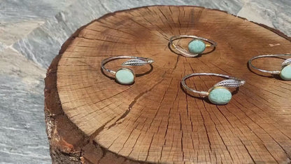 Unique hammered leaf designed bracelet for daily wear, Turquoise Adorned cuff bracelet, Gold and silver overlay Bracelet, Aesthetic bracelet