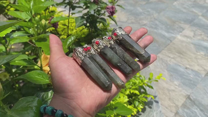 Daily Wear Labradorite Pendant: Perfect Gift for Her, Handmade Pendant, Tibetan Silver Pendant, Healing Pendant.