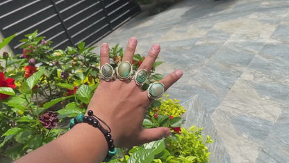 Timeless Treasures: Turquoise Boho Ring for the Modern Woman, Handmade Ring, Hammered Ring, Unisex Ring.