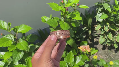Copper Bangles with spiral pattern engraved, Handmade copper bracelet, Hammered Bracelet, Unisex copper bracelet, Gift ideas.